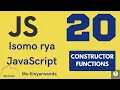 Isomo rya JavaScript 20 Menya uko wakora OBJECT ukoresheje Constructor Functions - Techinika