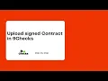 How to upload signed contract in 9Checks