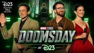AVENGERS: DOOMSDAY: Robert Downey Jr., Chris Evans, and Hayley Atwell Show Up at D23 | ScreenSlam