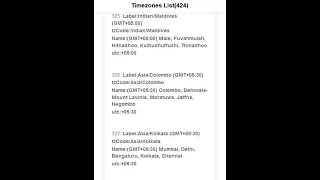 Getting TIMEZONES list and datetime of a particular TIMEZONE by calling PHP GET API in ionic apps