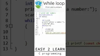 while loop questions print odd number