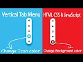 JavaScript Animation Tutorial Web Design Vertical Tab Menu Using HTML CSS JavaScript