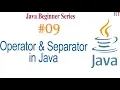 Java-09 - Operator Separator in Java Java Programming Tutorial