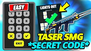 How to EASILY get Taser SMG SECRET CODE Lights Out GUIDE in Fortnite 1V1 WITH EVERY GUN @hivecr8