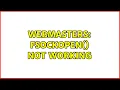 Webmasters fsockopen not working