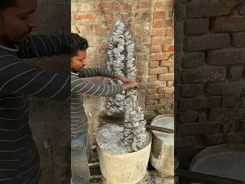Steel Bangles making inside the factory