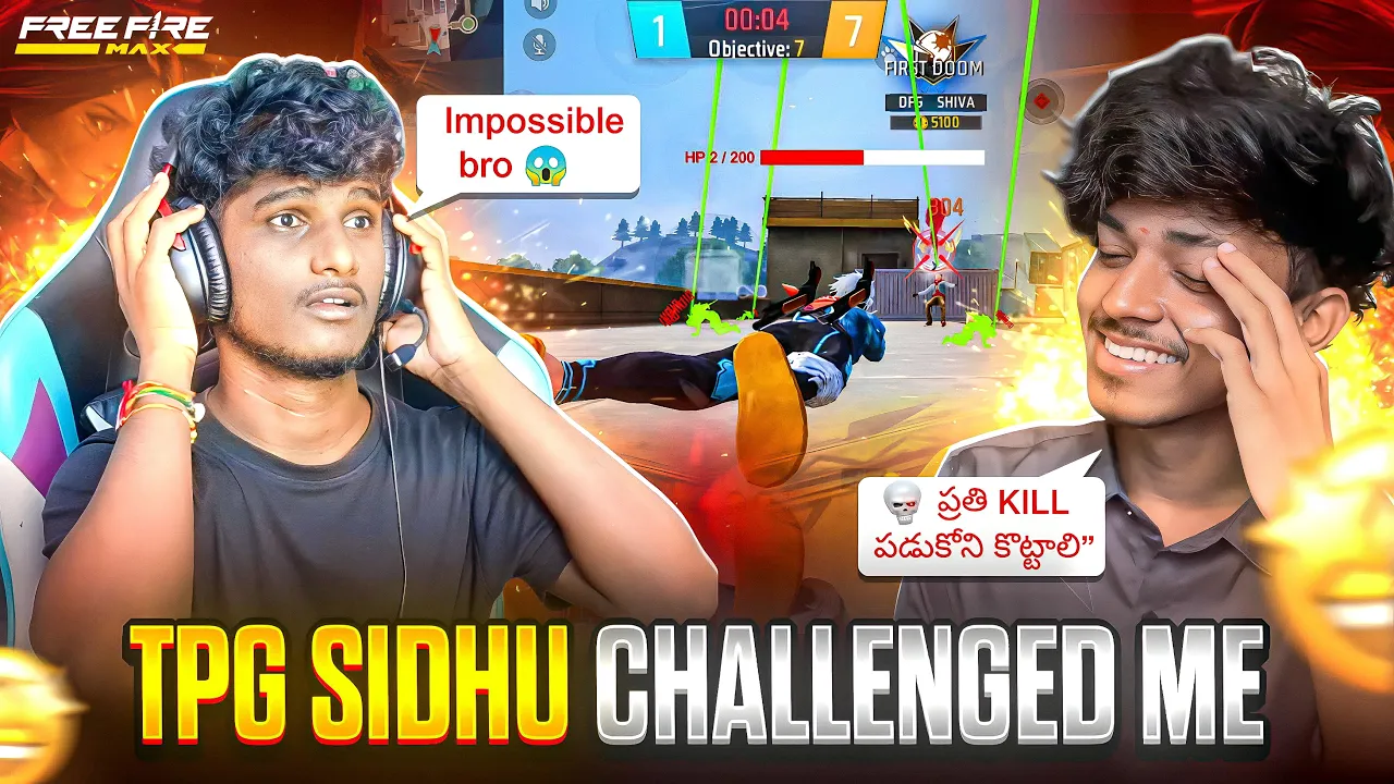 TPG SIDHU CHALLENGED ME 😱ONLY SLEEP SHOTS 🥵IMPOSSIBLE SOLO VS SQUAD @SidhuGamingFF #freefire #ff