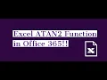How to use Excel ATAN2 Function on Office 365 GeekExcel