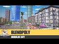 BlendPoly Modular City Trailer - Low poly City World Game 3D Assets