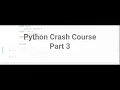 Python Tutorial - Beginner Crash Course P 3 Python Data Analysis Comparison Operators Data Sc
