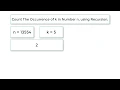 C Program To Count Digit k in Number n using Recursion