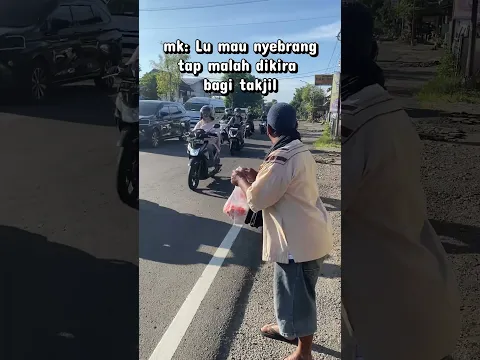 mau nyebrang malah dikira bagi takjil 😭 #drama #comedy #kreana