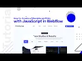 How to on Webflow Create a filterable portfolio with JavaScript