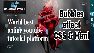 Animated Realistic Bubbles using Html CSS