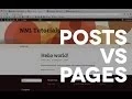 03 Wordpress posts versus pages what s the difference