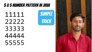 Pattern Program 3 5 5 Number pattern program in Java Dry Run