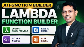 Excel AI Function Builder Create Custom LAMBDA Formulas Automatically