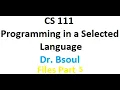 CS 111 Dr Bsoul Files Part 5