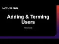 Adding and Terming Users Novara EHS Software