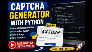Build CAPTCHA Generator in Python Mini Project Using ImageCaptcha PIL Beginner Python Project