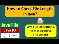 How to Check File Length in Java Java File Java IO Java Tutorial