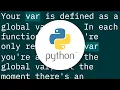 Why does python behave this way with variables