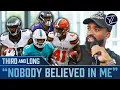Miami Dolphin star running back Raheem Mostert was cut 4 times in 1 year
