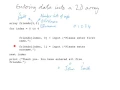 Adding data to a 2D array