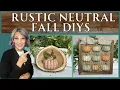Rustic Neutral Fall Tree round crafts