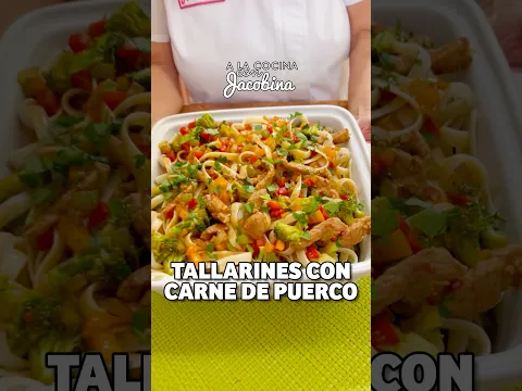 🍝🔥 ¡Tallarines con Carne de Puerco! #alacocinaconjacobina #cocina #recetas #recetasfaciles #puerco