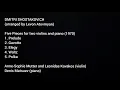 Dmitri Shostakovich/Levon Atovmyan - 5 Pieces for 2 violins and piano (audio + sheet music)