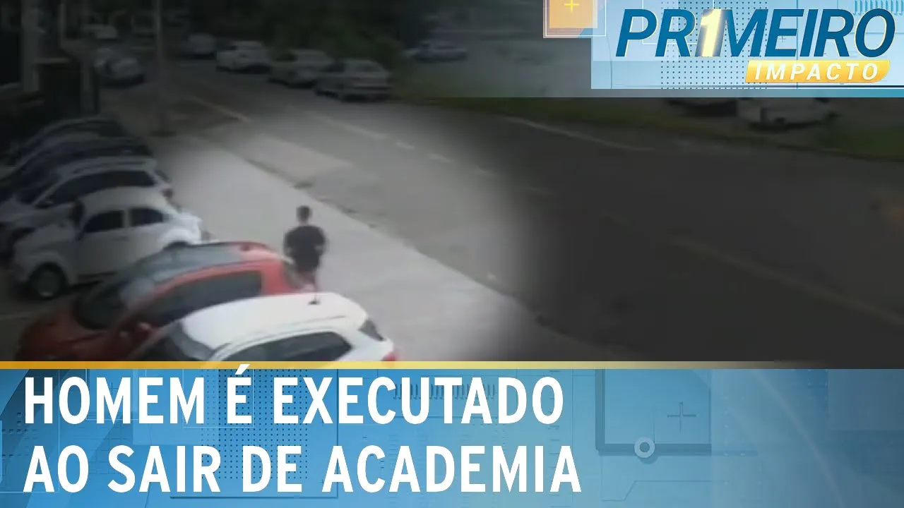 Encapuzados disparam 70 vezes e matam homem em frente a academia | Primeiro Impacto (27/11/23)