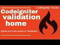 Validating controller in CodeIgniter Validation session in CodeIgniter session validation in ci