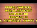 Drupal Warning Invalid argument supplied for foreach in template - preprocess