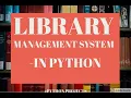 LIBRARY MANAGEMENT SYSTEM IN PYTHON GUI TKINTER DOWNLOAD