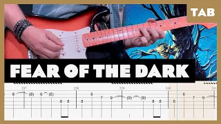 iron maiden fear of the dark guitar tab lesson cover tutorial