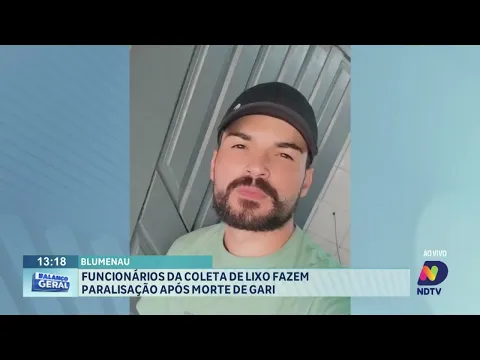 Funcionários da coleta de lixo fazem paralisação após morte de gari em Blumenau