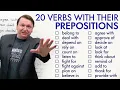PREPOSITIONS IN ENGLISH Learn 20 Verbs with Prepositions