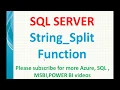 String Split Function in SQL Server String - split in SQL server