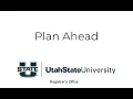 Plan Ahead in Banner Registration