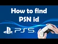 How to find PSN id PS5