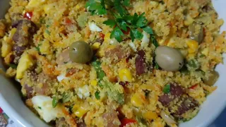 Farofa deliciosa e molhadinha como vc nunca comeu antes/super fácil