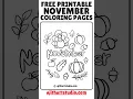 November Coloring Pages PDF free download