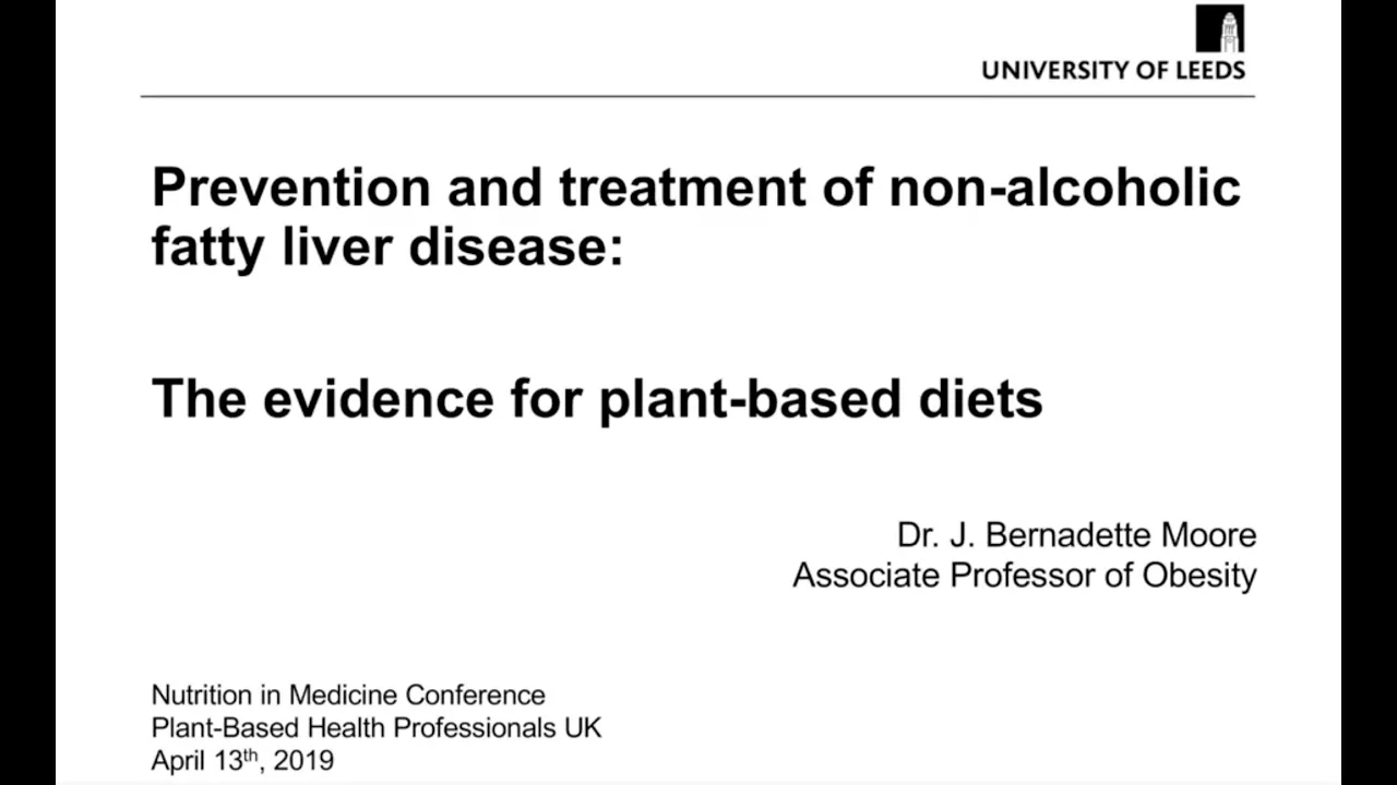 Dr J Bernadetta Moore - Prevention and treatment of non-alcoholic fatty liver disease.