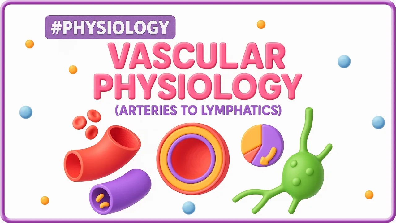 14. Vascular Physiology Made Easy 🫀 | Arteries to Lymphatics for NEET PG/FMGE/USMLE by Dr. Sree Teja