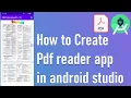 How to Create pdf reader app in android studio simple PDF Reader App PDF Viewer Android Studio