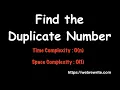 Find the Duplicate Number in an Array Without using Extra