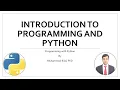 Lesson 2 Introduction to Programming and Python - Programming with Python for Beginners