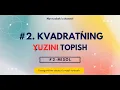 Flowgorithm Kvadratning yuzini topish