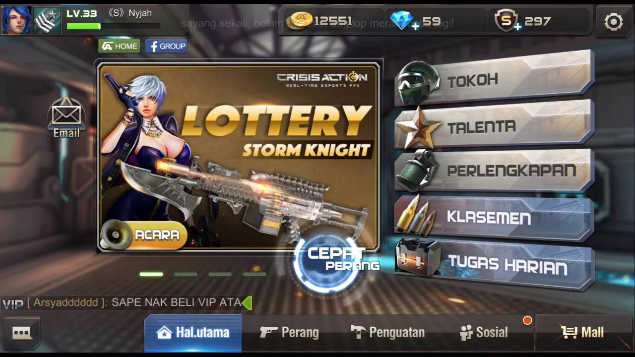 New Mod Menu VIP Crisis Action | Aim Dinding Gak Ada Obat 🤣